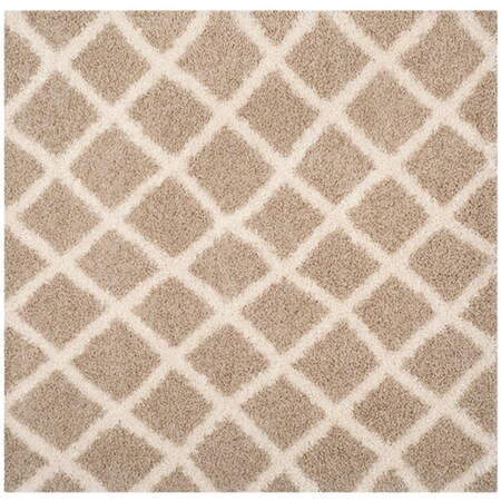 Safavieh Dallas Shag Square Area Rug, Beige and Ivory - 6 x 6 ft. SGD258D-6SQ